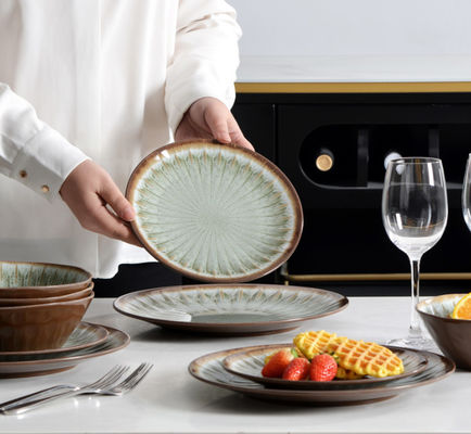 パーティの皿と碗 12pc メラミンの食器セット