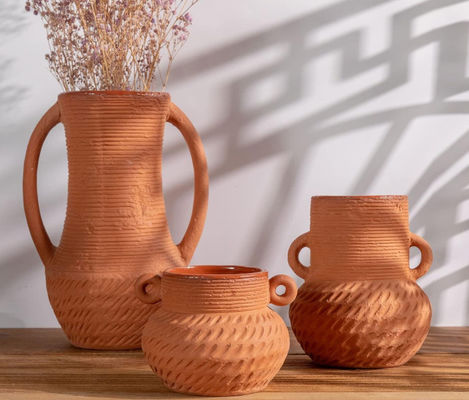 広口セラミック花瓶 装飾 田舎風の家