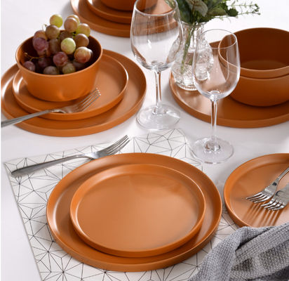 12個 メラミンのプレート ボウル 耐用 食器洗浄機 安全 BPA 無料