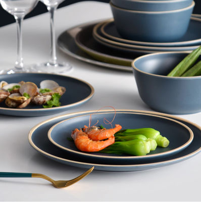 グフェイト 12 PC メラミンの屋外プレートセット モダン