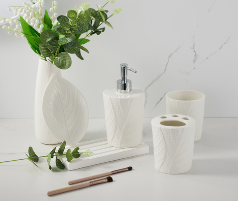 4 PC 白色セラミック歯ブラシホルダー 鉛のない