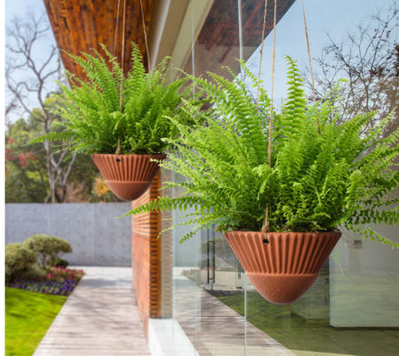 ぶら下がる 田舎 の 陶器 瓶 破裂 に 耐える