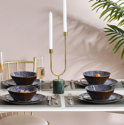 Gufaith 12 PC メラミンの食器セット